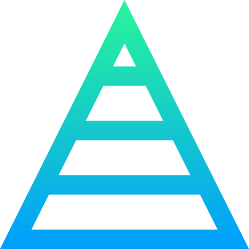 graphique pyramidal Super Basic Straight Gradient Icône