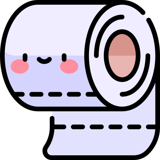 Туалетная бумага Kawaii Lineal color иконка