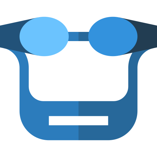Goggles Basic Straight Flat icon