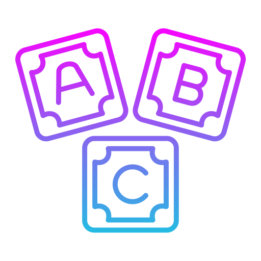 Abc block Generic Gradient icon