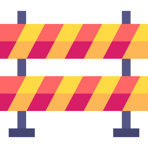 barriera stradale Basic Straight Flat icona