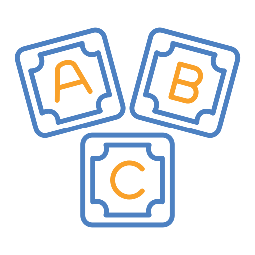 abcブロック Generic Outline Color icon