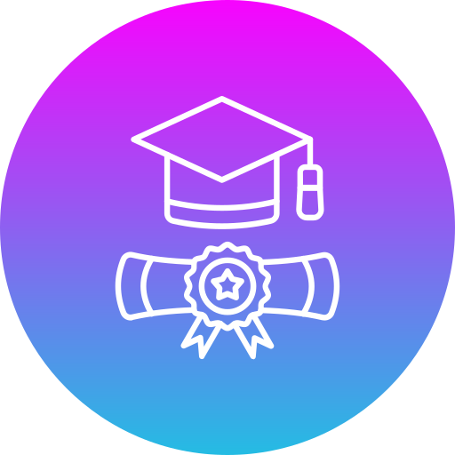 Graduate Generic Flat Gradient icon