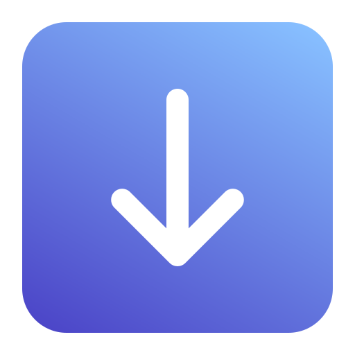 Down arrow Generic Blue icon