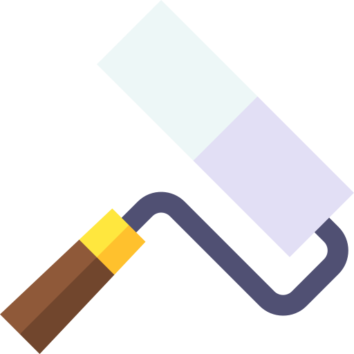Paint roller Basic Straight Flat icon
