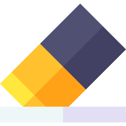 Eraser Basic Straight Flat icon