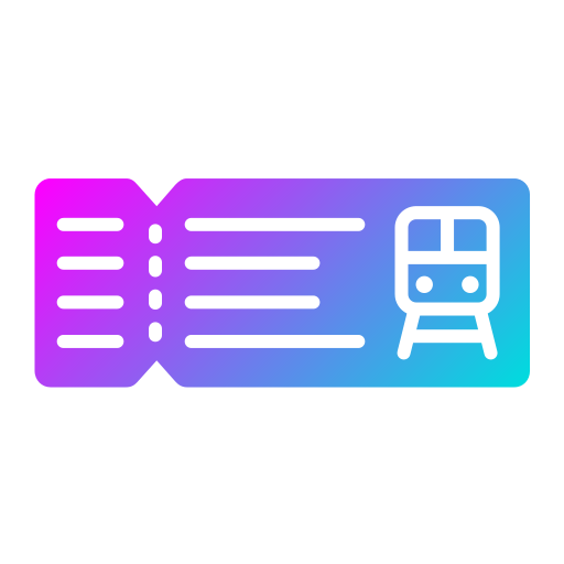 Train ticket Generic Flat Gradient icon