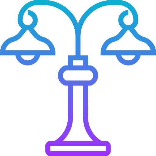가로등 기둥 Meticulous Gradient icon