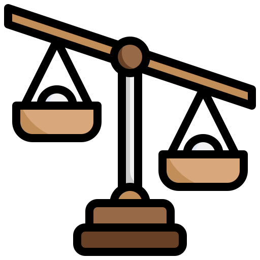 scala della giustizia Surang Lineal Color icona