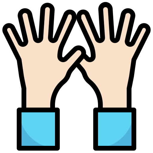 levantar la mano Surang Lineal Color icono