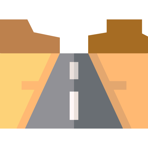 carretera Basic Straight Flat icono