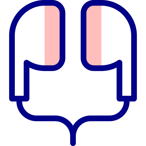 이어폰 Detailed Mixed Lineal color icon