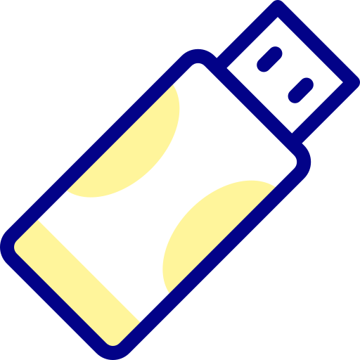 Usb drive Detailed Mixed Lineal color icon