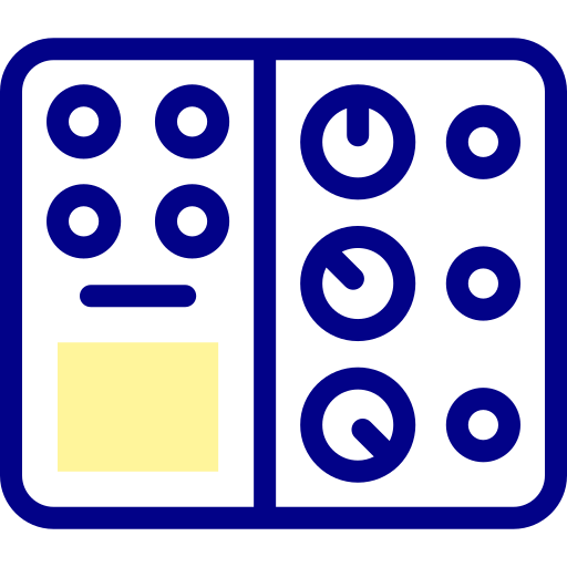 Processor Detailed Mixed Lineal color icon