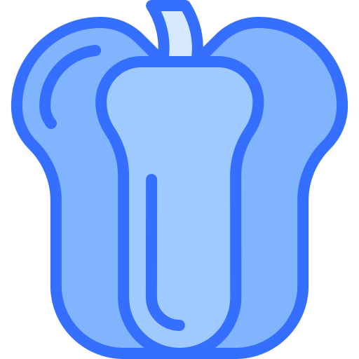 Bell pepper Coloring Blue icon