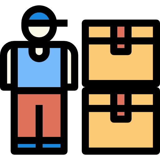 Delivery man itim2101 Lineal Color icon