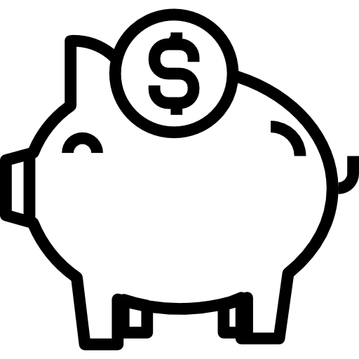 Świnka skarbonka itim2101 Lineal ikona