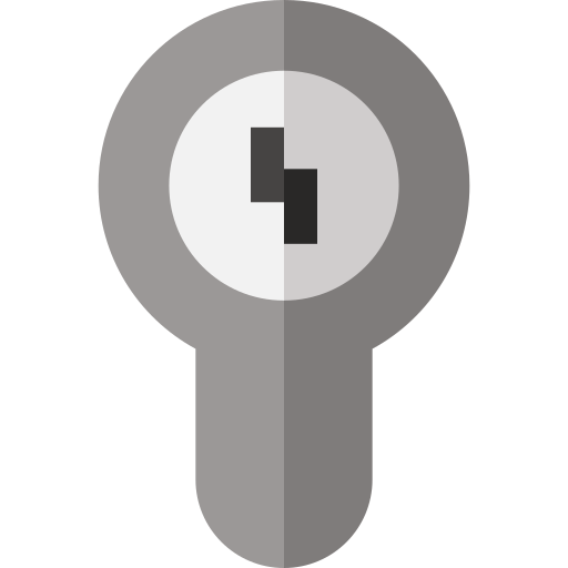 Keyhole Basic Straight Flat icon