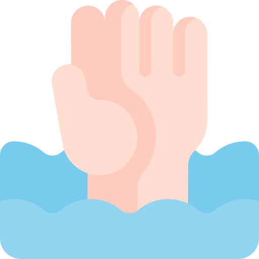 溺死 Kawaii Flat icon