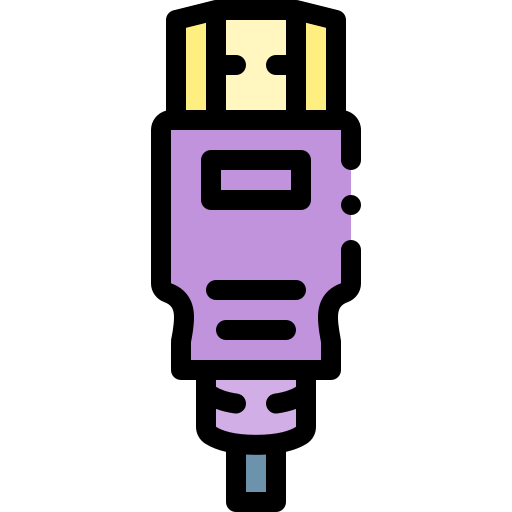 hdmi Detailed Rounded Lineal color icon