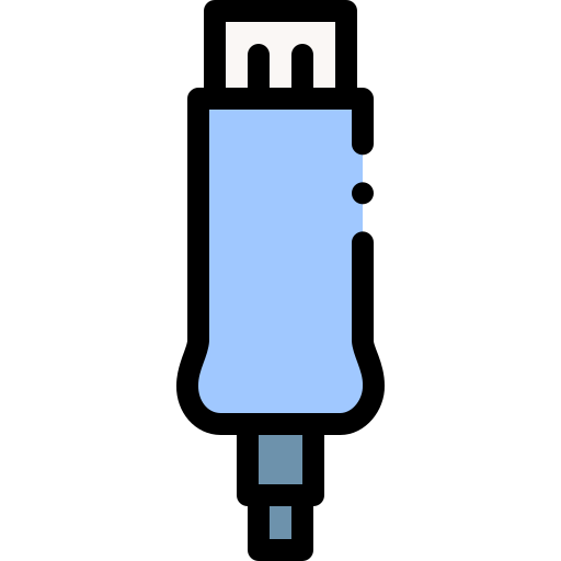 usb Detailed Rounded Lineal color icon