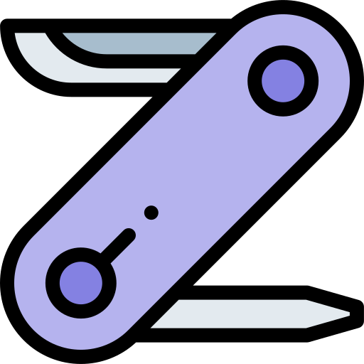 cuchillo de bolsillo Detailed Rounded Lineal color icono
