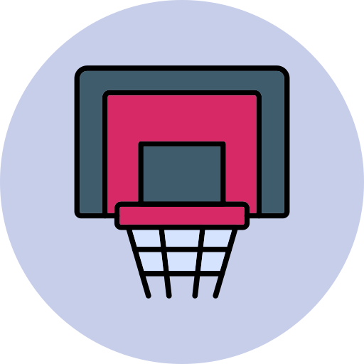 バスケットボールフープ Generic Outline Color icon