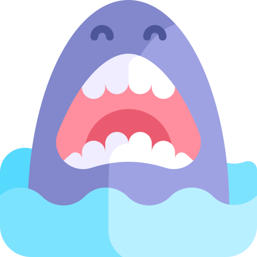鮫 Kawaii Flat icon