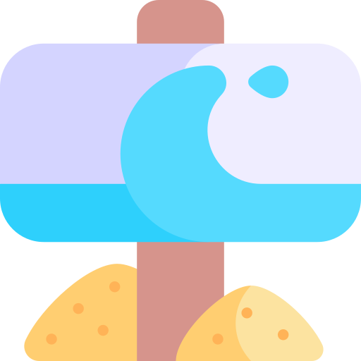 surfen Kawaii Flat icon
