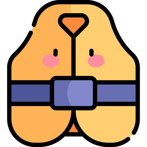 Life jacket Kawaii Lineal color icon
