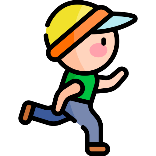 달리기 Kawaii Lineal color icon