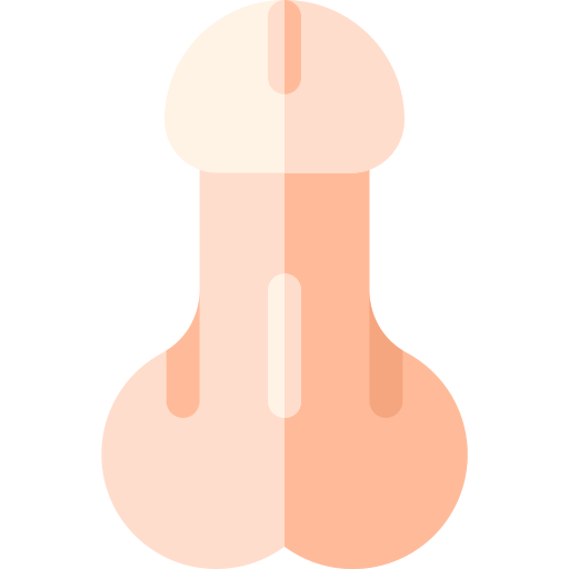 pénis Basic Rounded Flat Icône