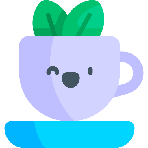 Травяной чай Kawaii Flat иконка