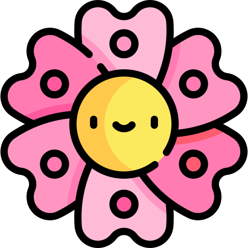 flor de cerezo Kawaii Lineal color icono