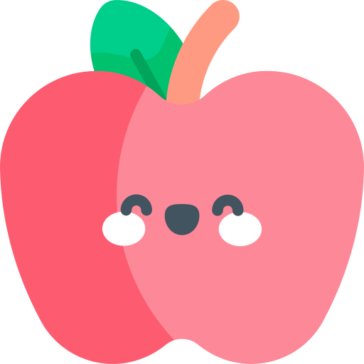 maçã Kawaii Flat Ícone