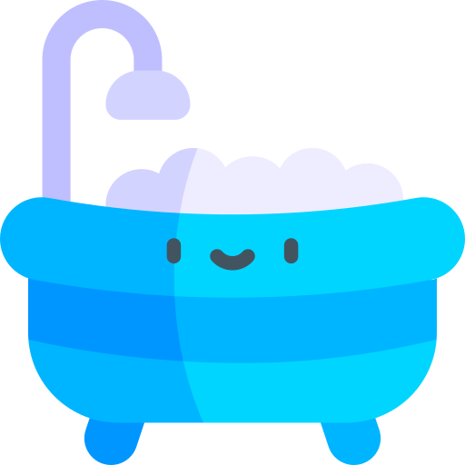 bañera Kawaii Flat icono