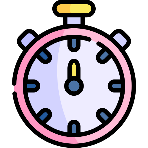 cronometro Kawaii Lineal color icona