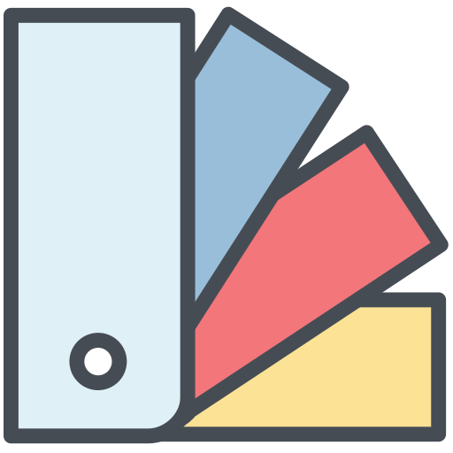 kleurenpalet Generic Outline Color icoon