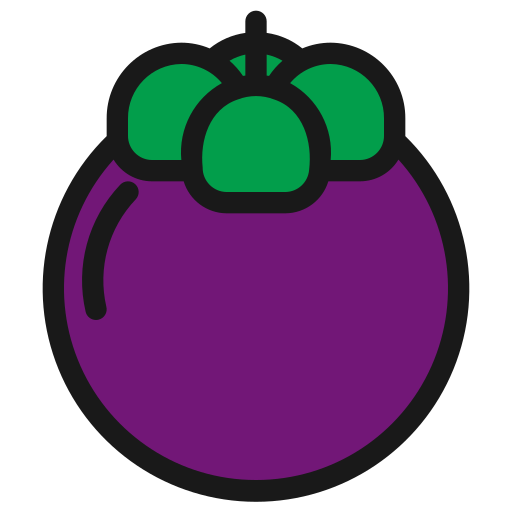 mangostan Generic Outline Color ikona