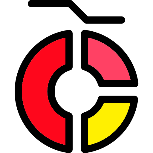 grafico a ciambella Generic Outline Color icona