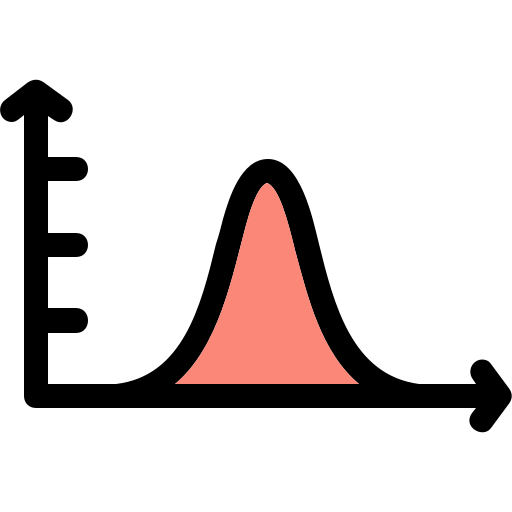 curva de campana Generic Outline Color icono