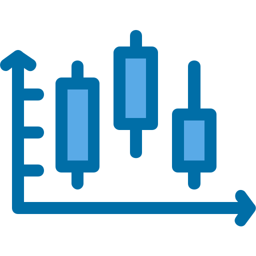 candlestick-chart Generic Blue icon