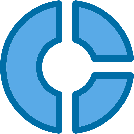 donut-diagramm Generic Blue icon