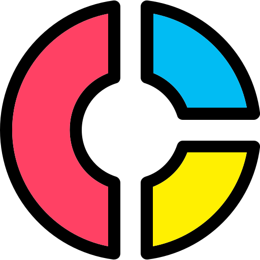 gráfico de anillos Generic Outline Color icono