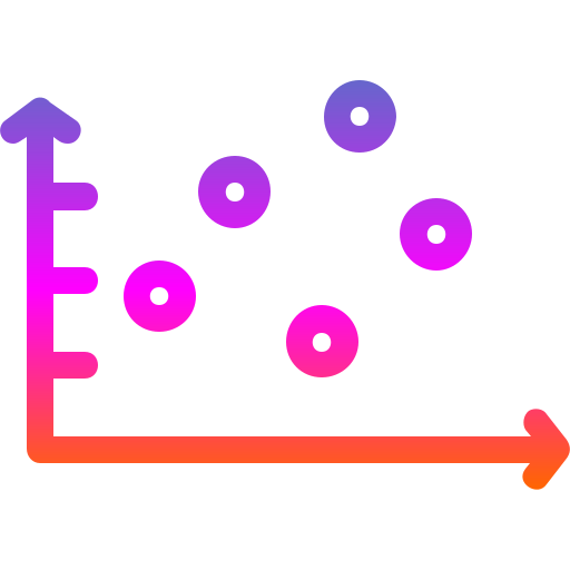 Scatter graph Generic Gradient icon