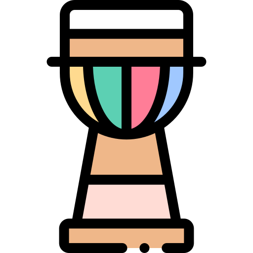 djembe Detailed Rounded Lineal color icon