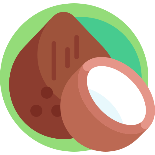 orzech kokosowy Detailed Flat Circular Flat ikona