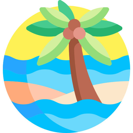 小島 Detailed Flat Circular Flat icon
