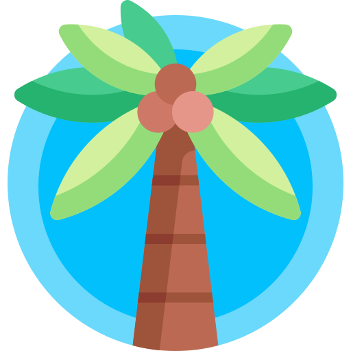 Palm tree Detailed Flat Circular Flat icon