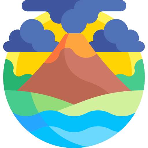 火山 Detailed Flat Circular Flat icon